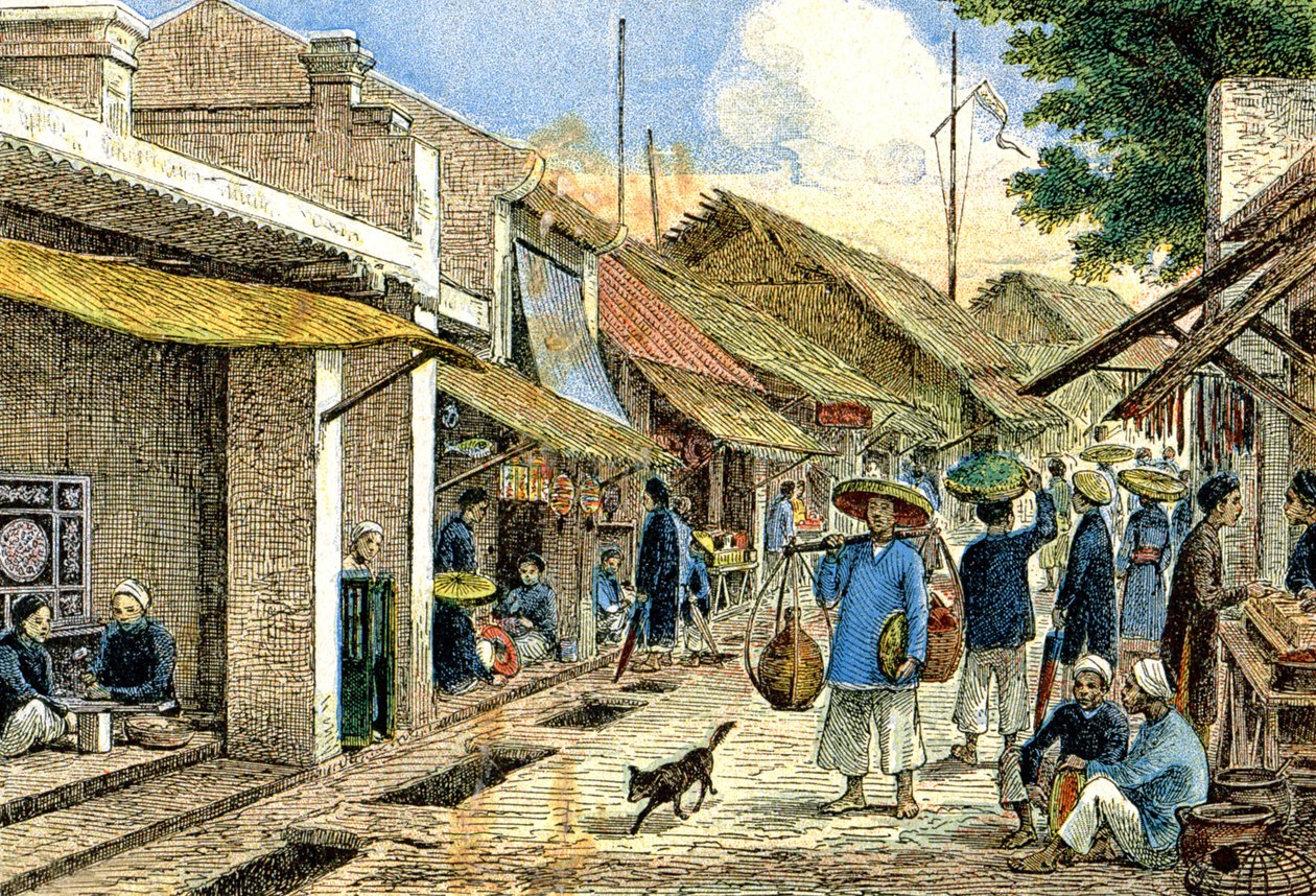 Hantverkare i en annamitisk by, ca 1900 (illustration) av G. Dascher