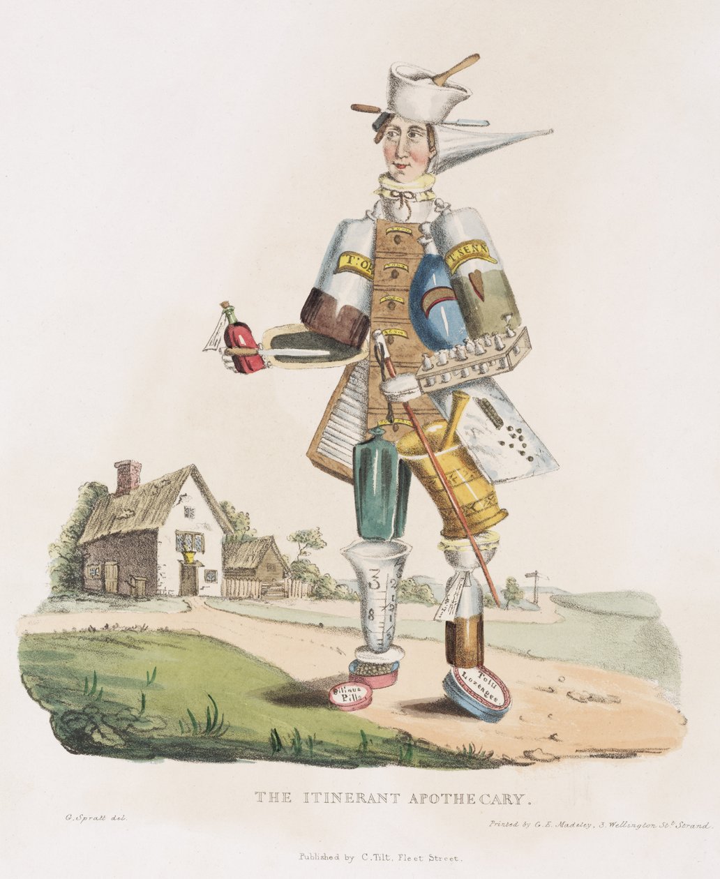 Den ambulerande apotekaren, 1830 av G. Spratt