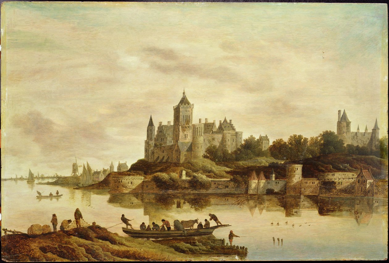 Utsikt över Het Valckhof, Nijmegen av G. W. Berckhout
