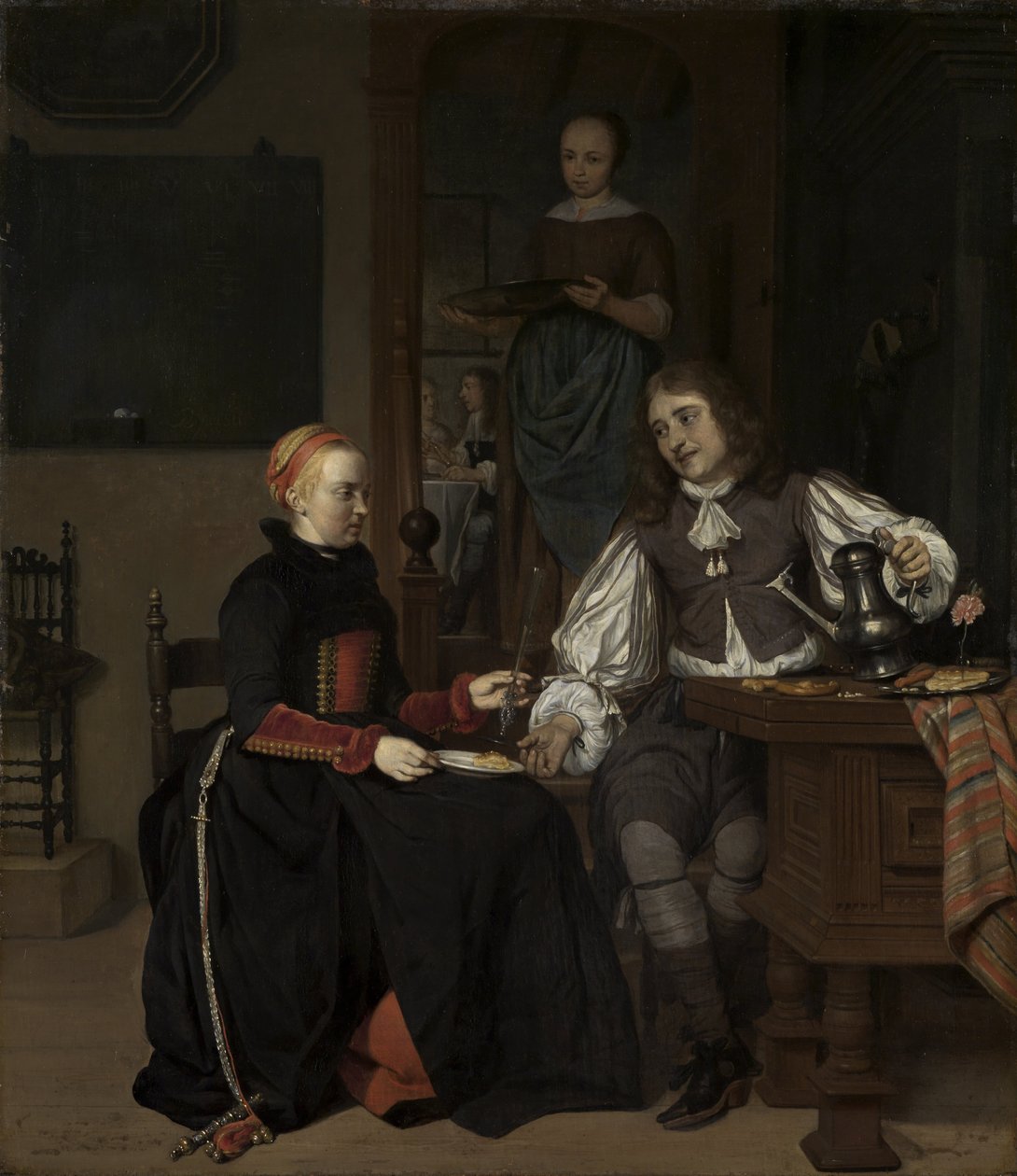 Ungt par på frukost av Gabriel Metsu