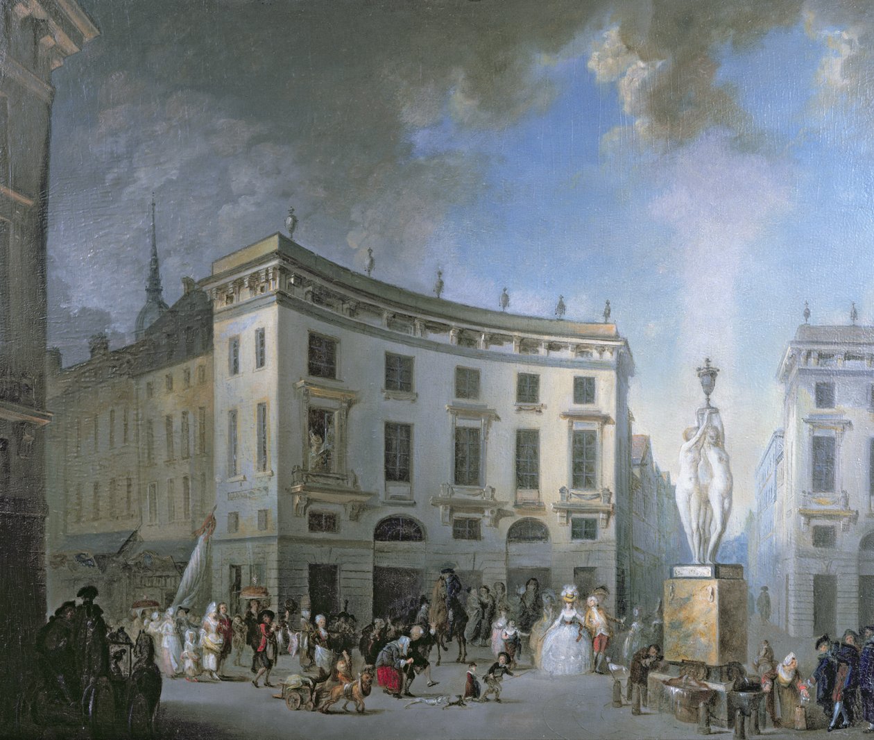 Bröllopsprocession i Amiens av Gabriel de Saint Aubin