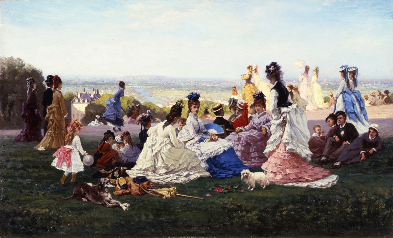 Söndag i Bellevue, 1874 av Gabriel Amable de Lafoulhouze