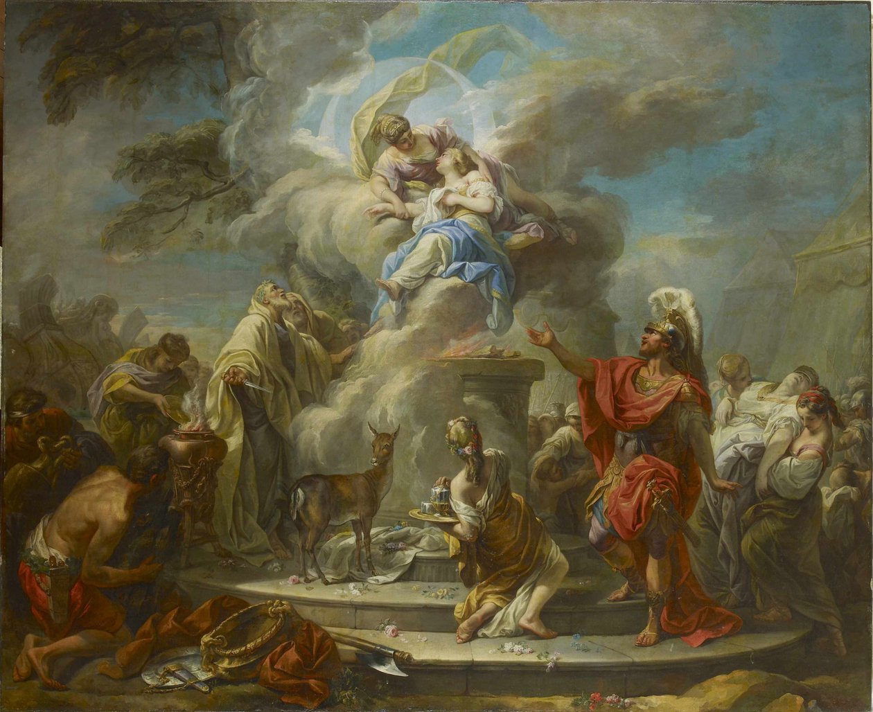 Offret av Iphigenia, 1749-1750. av Gabriel Francois Doyen