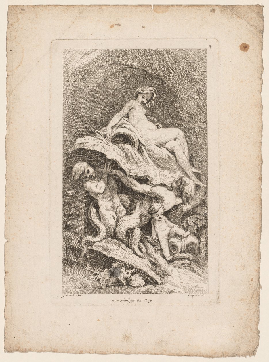 Fontänernas bok: nr 4, ca. 1736. av Gabriel Huquier