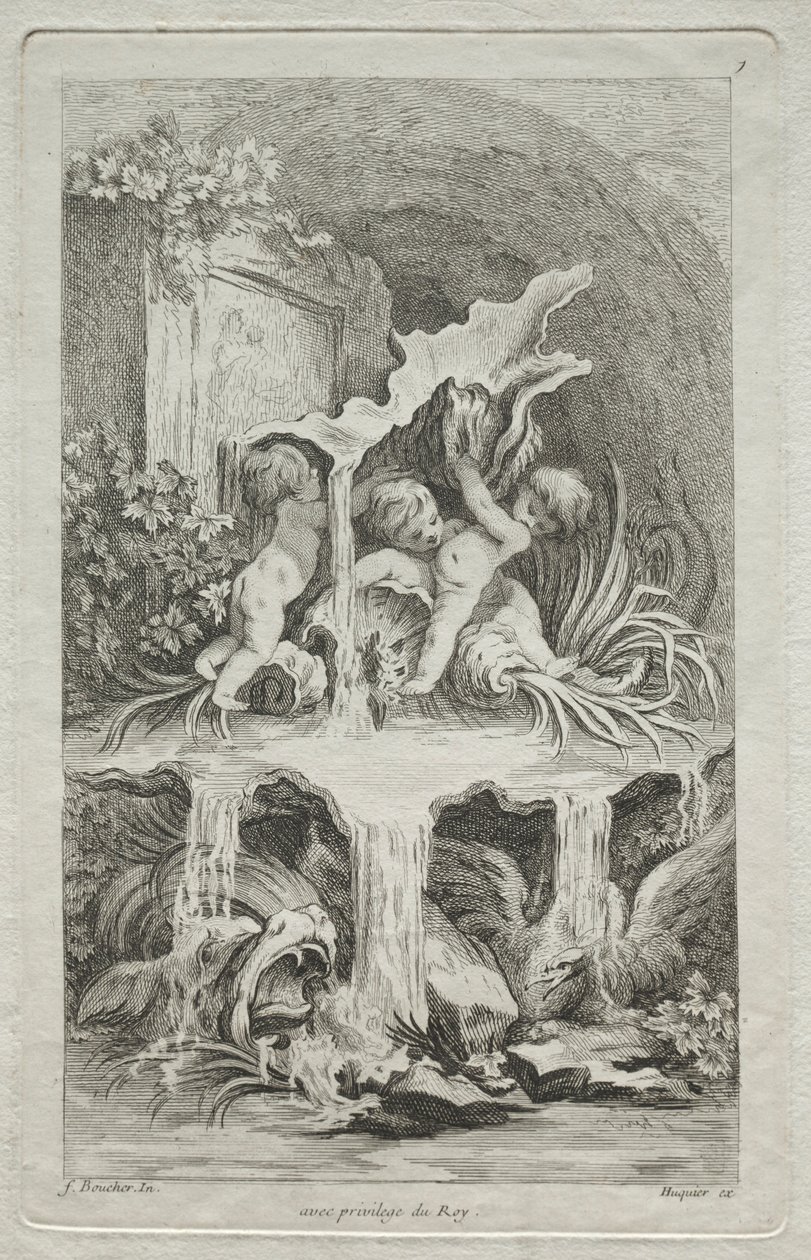 Fontänernas bok: nr 7, ca. 1736. av Gabriel Huquier