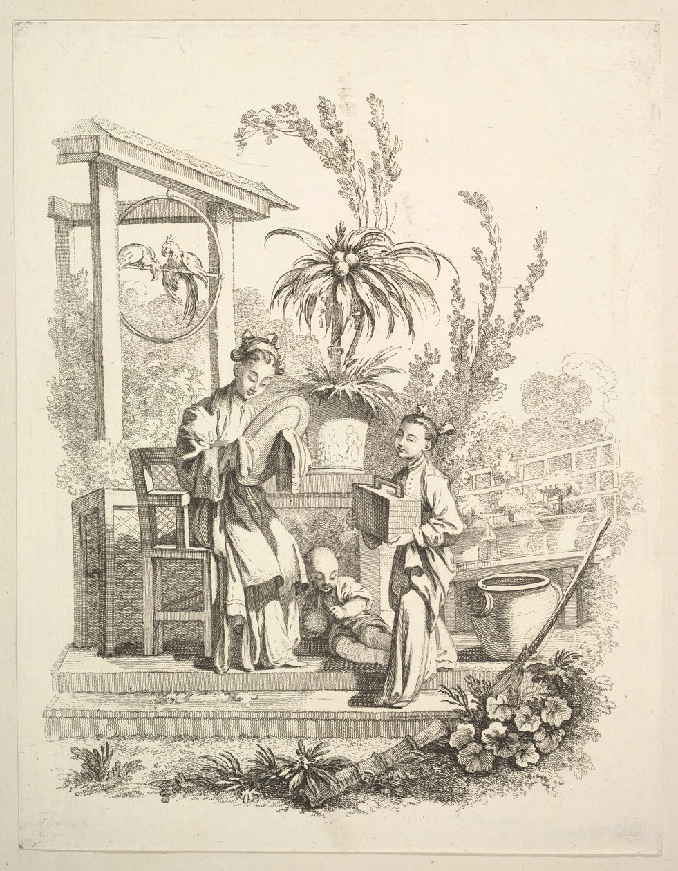 Toaletten, ca. 1742. av Gabriel Huquier