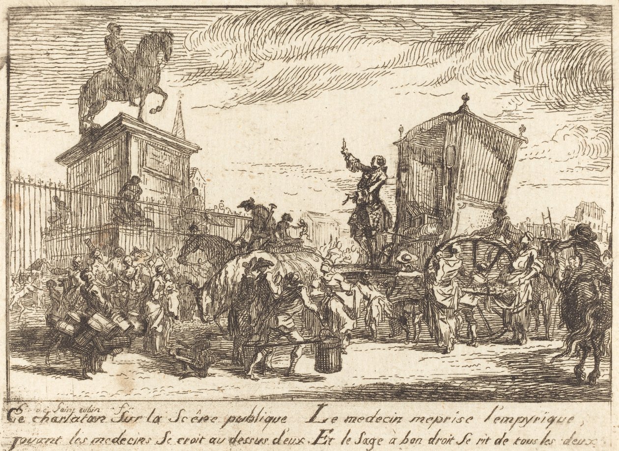 Charlatan (Le charlatan) av Gabriel Jacques de Saint Aubin