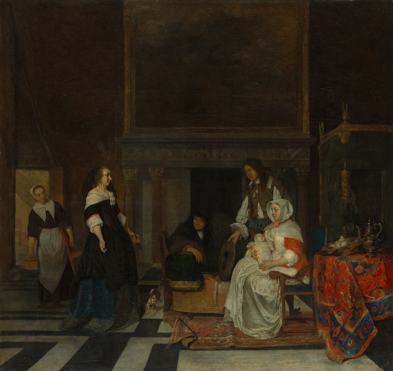 Besöket i barnkammaren, 1661. av Gabriel Metsu