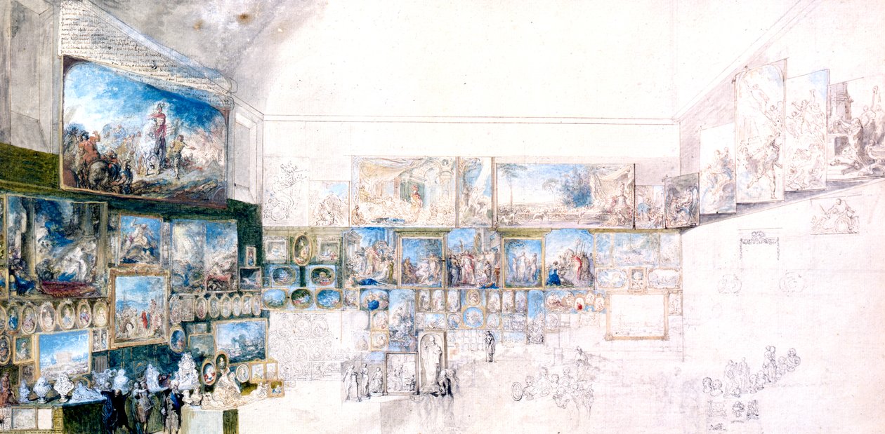 Ritningskabinett, c1744-1780 av Gabriel de Saint Aubin
