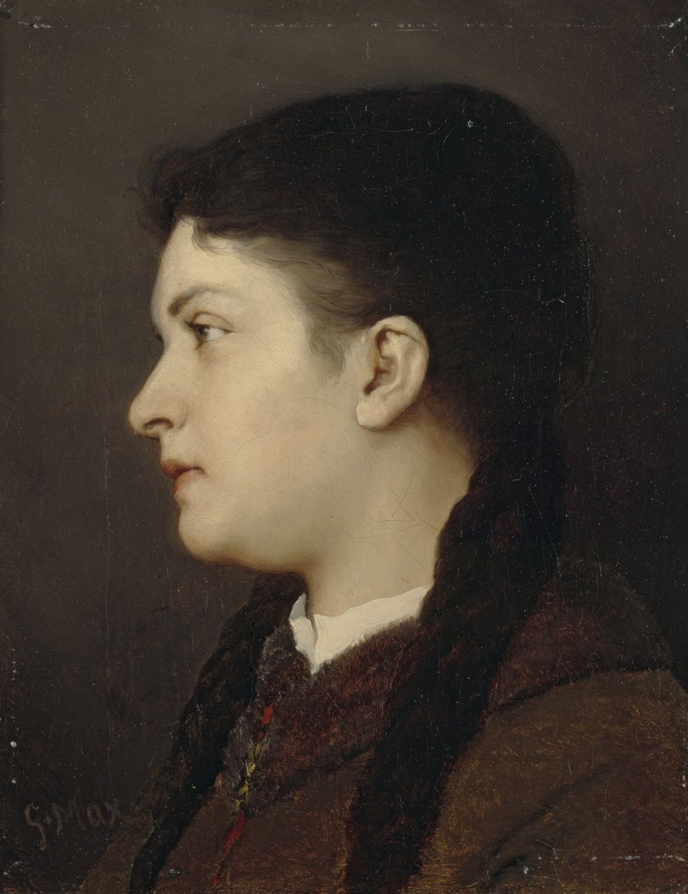 flicka porträtt av Gabriel von Max