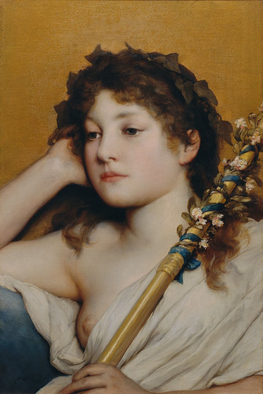 Känner av kvinnans huvud av Gabriel von Max