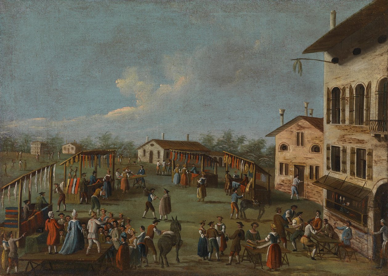 Ländliche Marktszene im Veneto av Gabriele Bella
