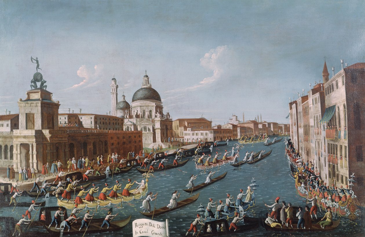 Damregattan på Canal Grande, Venedig av Gabriele Bella