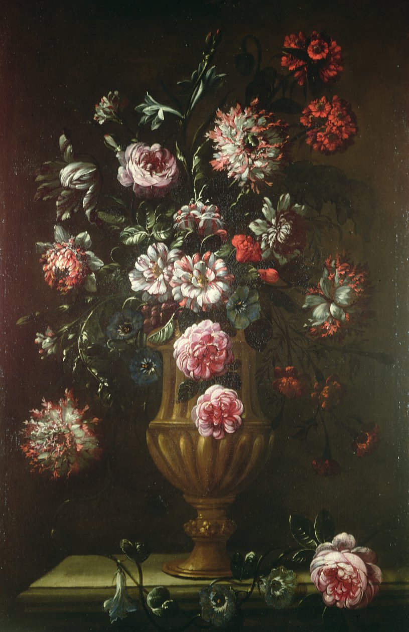 Stilleben av blommor i en urna, 1800-talet av Gaetano Cusati