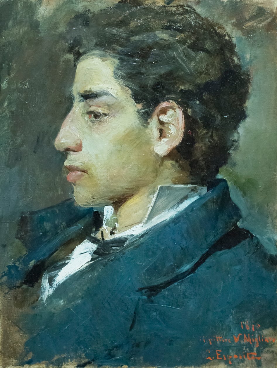 Porträtt av Vincenzo Migliaro av Gaetano Esposito