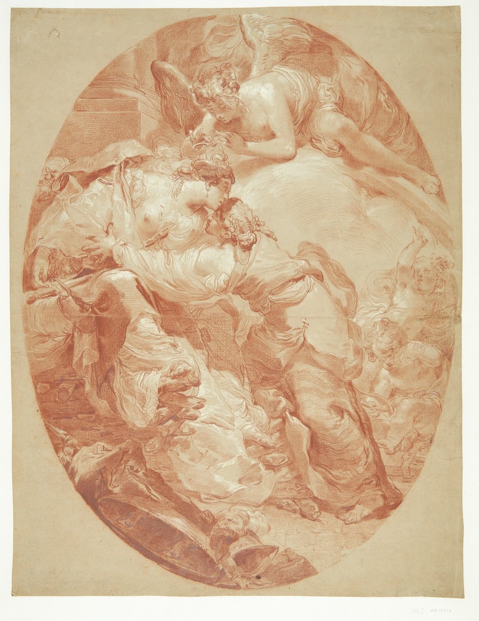 Death of Dido - Oval komposition av Gaetano Gandolfi