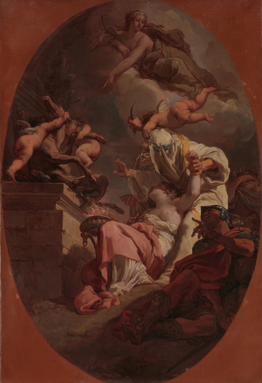 Offret av Iphigenia, 1789. av Gaetano Gandolfi