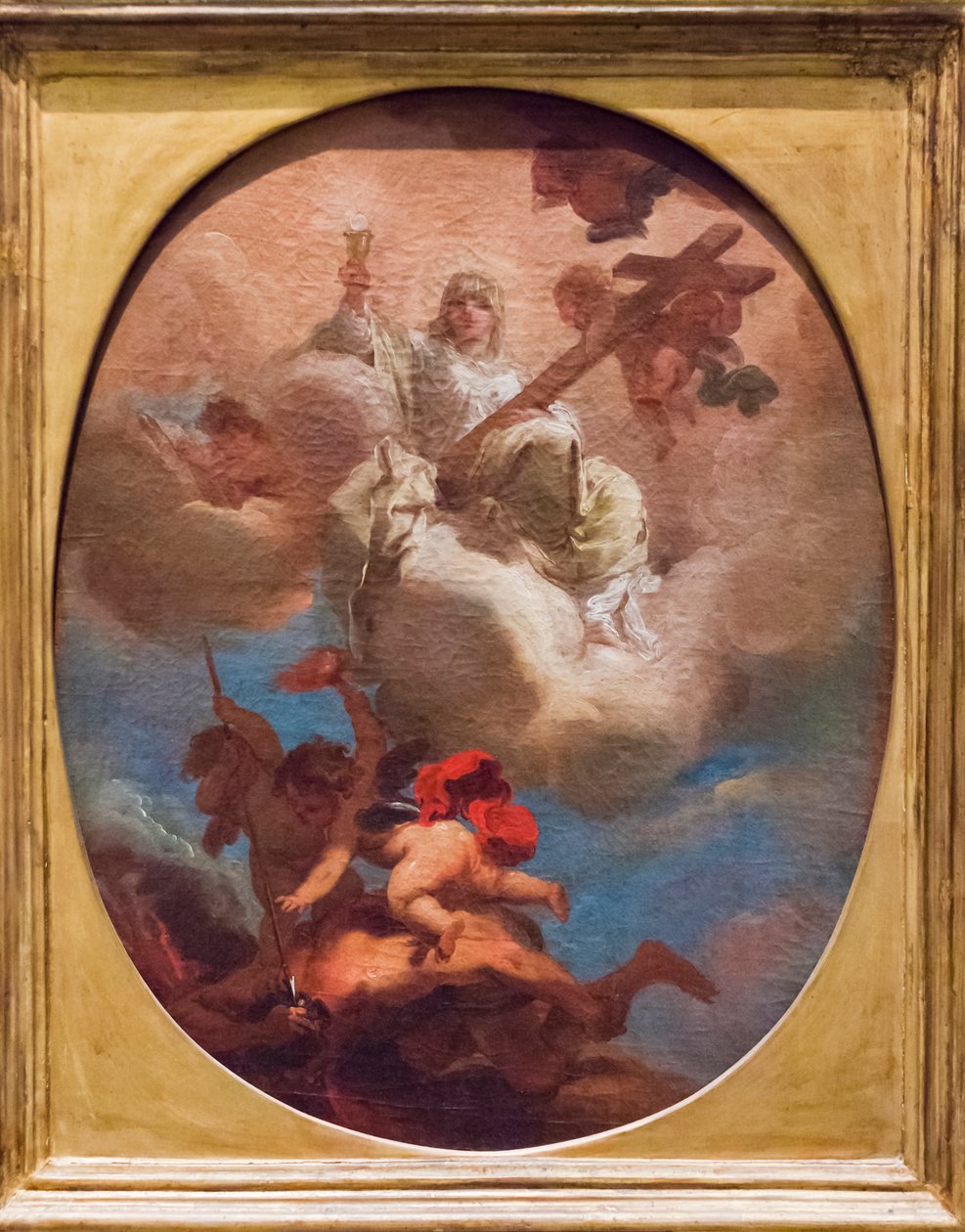 The Triumph of Religion (olja på panel) av Gaetano Gandolfi