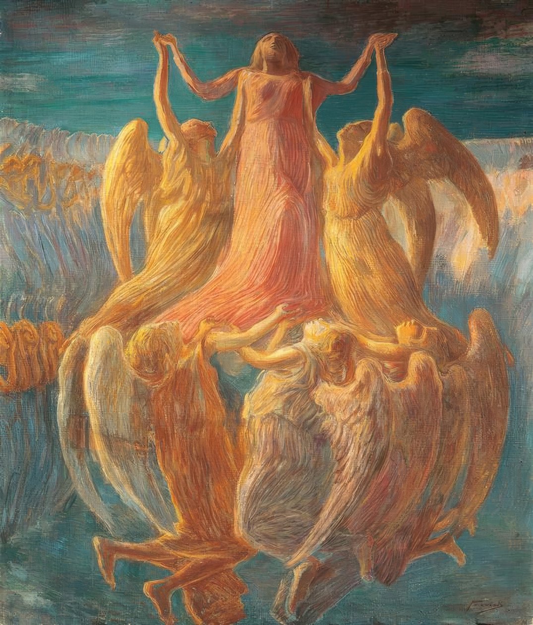 Assumption, av Gaetano Previati (1852-1920). av Gaetano Previati