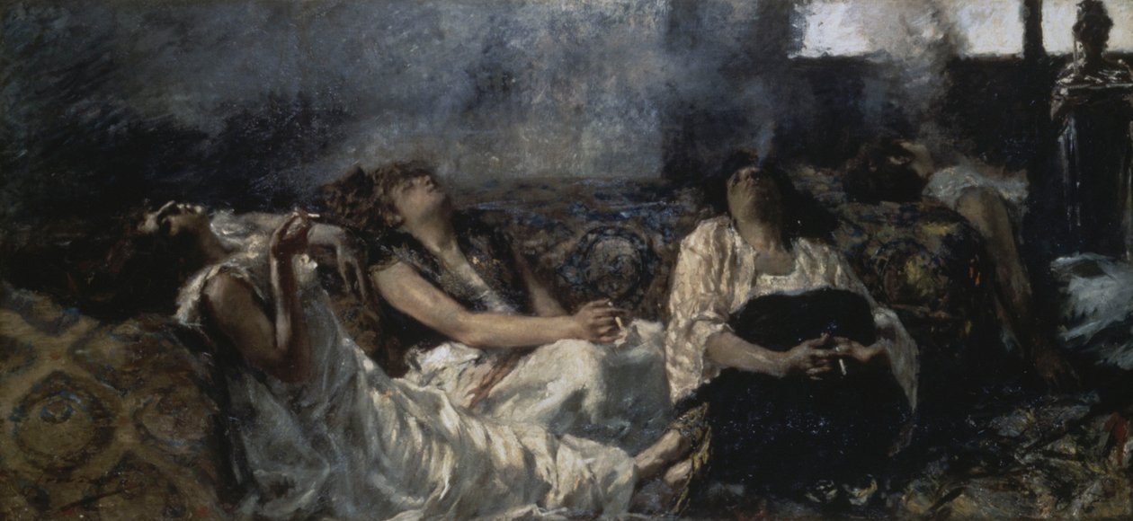 Haschrökare av Gaetano Previati