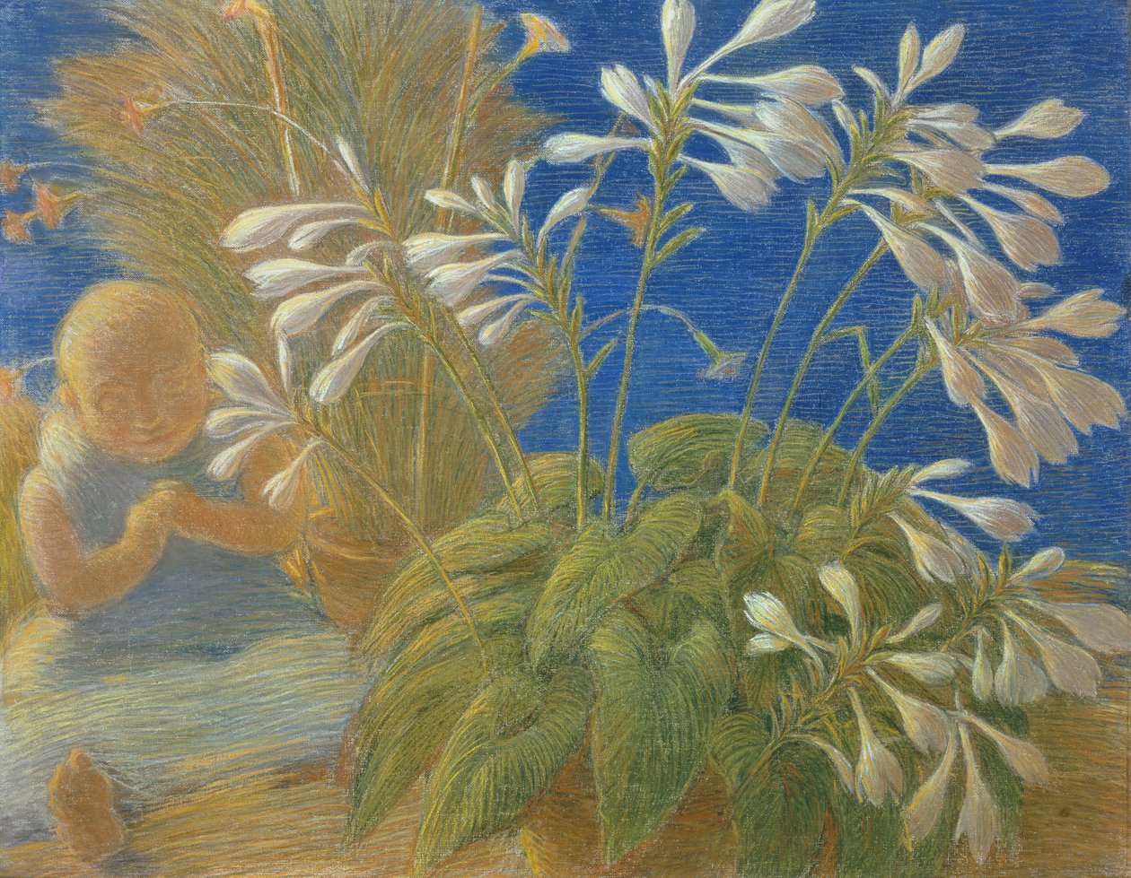 Japanska liljor, 1906 av Gaetano Previati