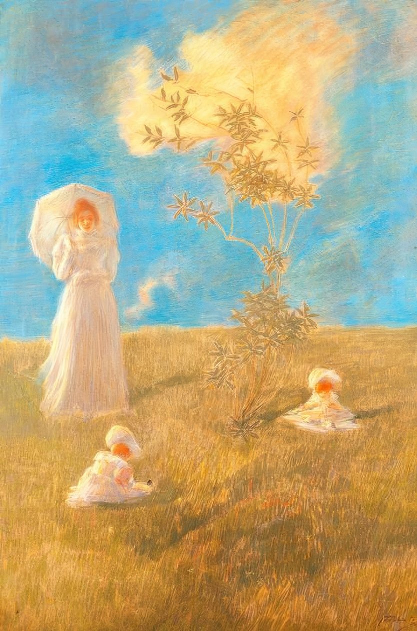 Den tysta Gaetano Previati (1852-1920), av Gaetano Previati