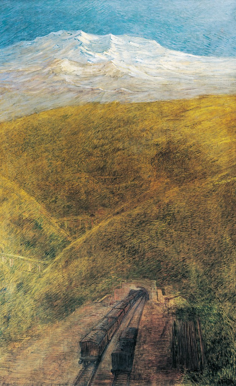Tunnel i Alperna av Gaetano Previati