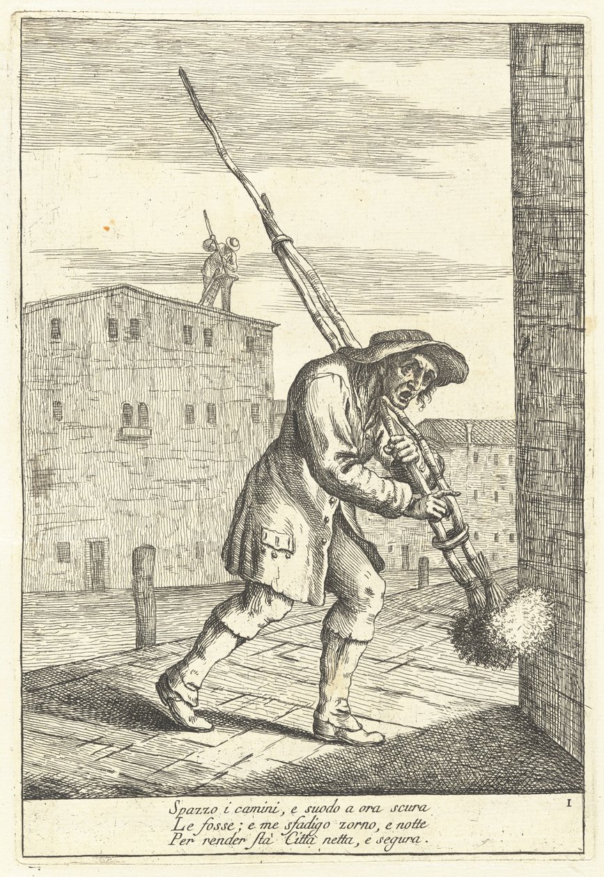 Scoa Camin (Skorstensfejare) av Gaetano Zompini