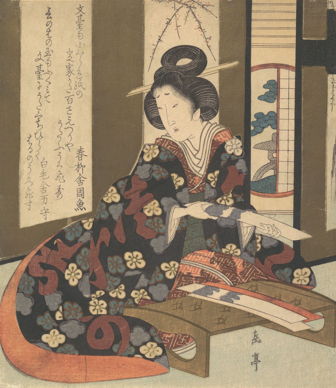Tryck, ca. 1810. av Gakutei