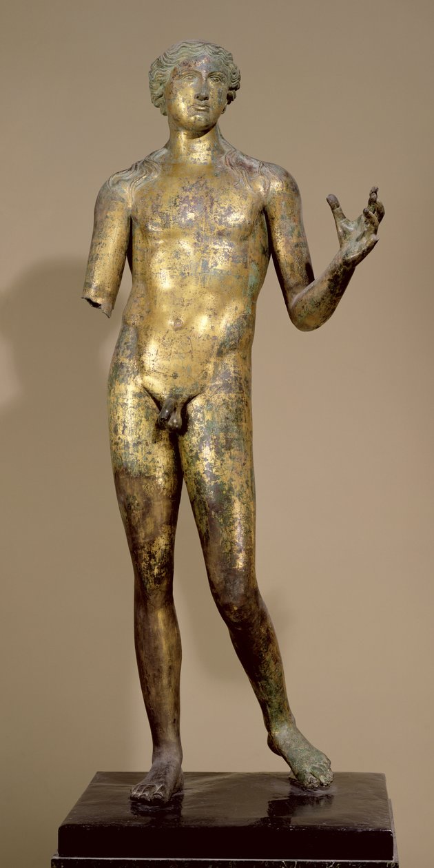 Apollo, från Lillebonne (förgylld brons) av Gallo Roman