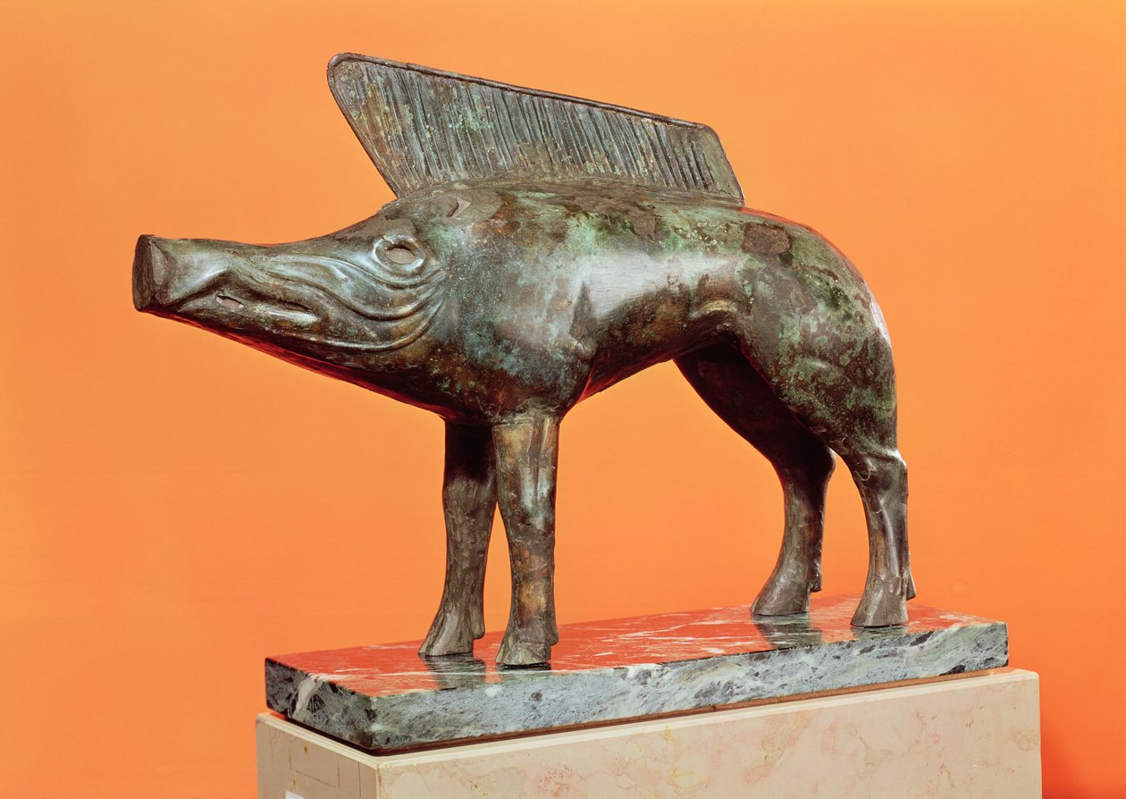 Ett vildsvin, från Neuvy-en-Sullias (brons) av Gallo Roman