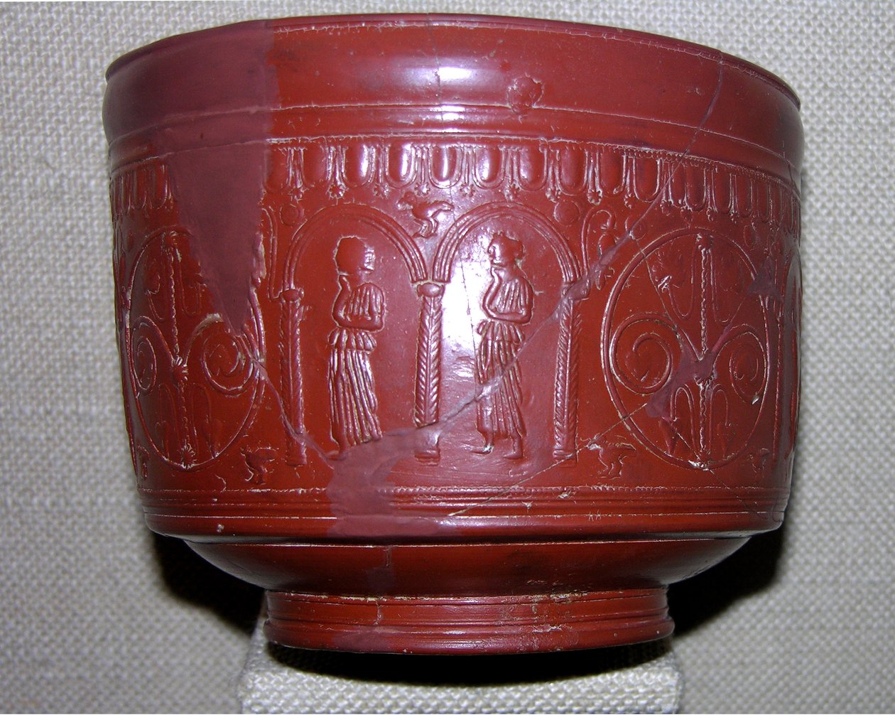 Dragondorff-kopp, från Graufesenque, ca 150 f.Kr. (terrakotta) av Gallo Roman