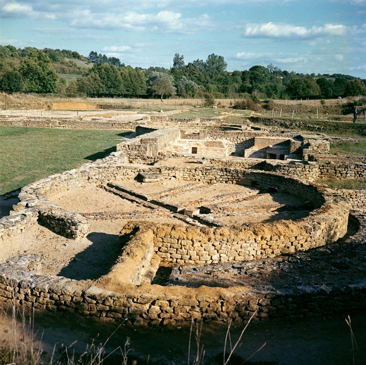 Utsikt över termalbaden av Gallo Roman