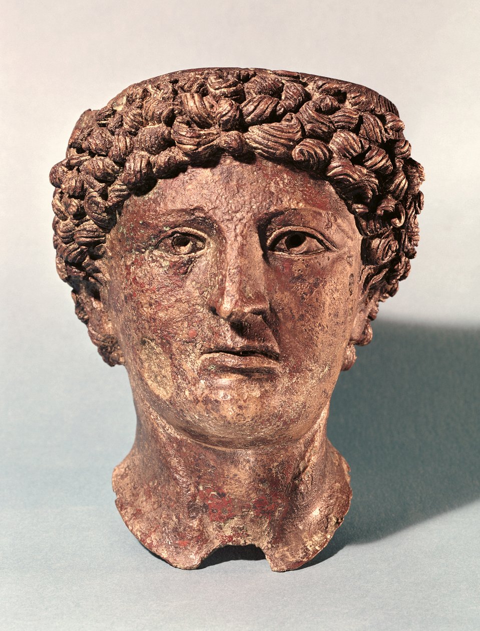 Apollonhuvud, från Lillebonne (brons) av Gallo Roman