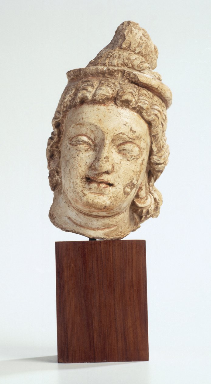 Bodhisattva, Kushan-dynastin, 100-400 (stuckatur) av Gandhara School