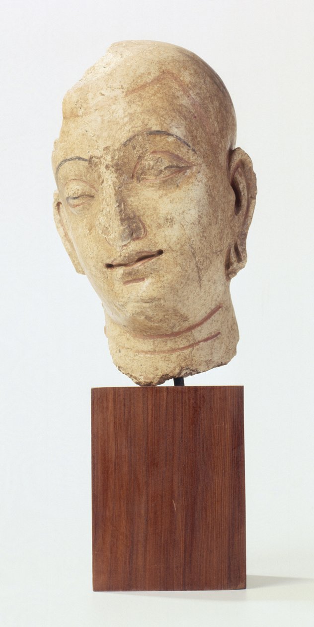 Munk, Kushan-dynastin, 100-400 e.Kr. (stuckatur) av Gandhara School