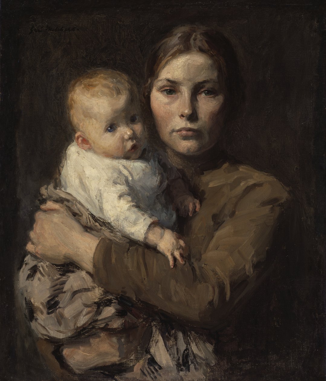 Mor och barn, c.1906 av Julius Garibaldi Melchers