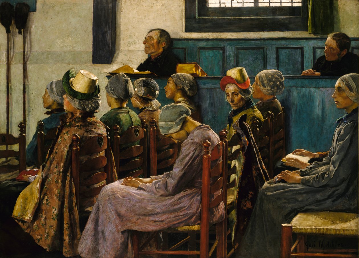 Predikan, 1886. av Gari Melchers