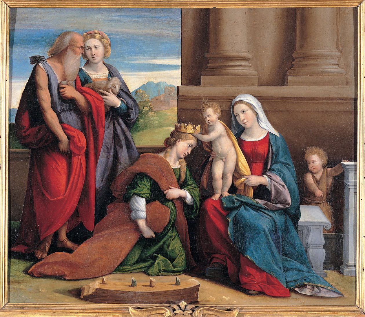 Kröning av Saint Catherine av Garofalo