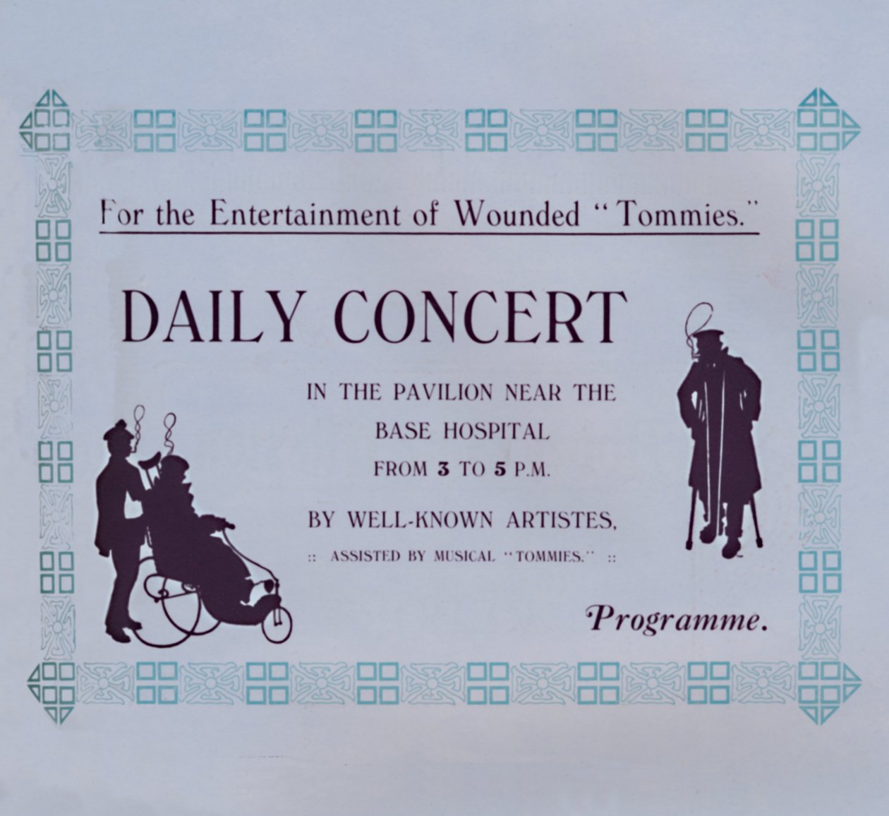 Annons för en konsert, 1917 av Garratt and Atkinson