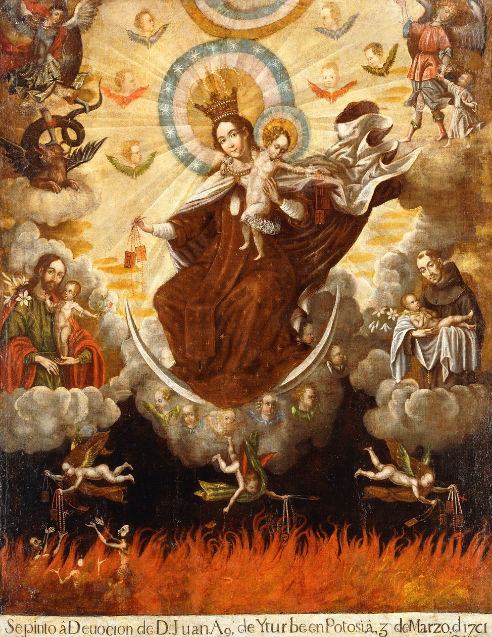 Jungfru från karmeliterna, 1761 av Gaspar Miguel de Berrio