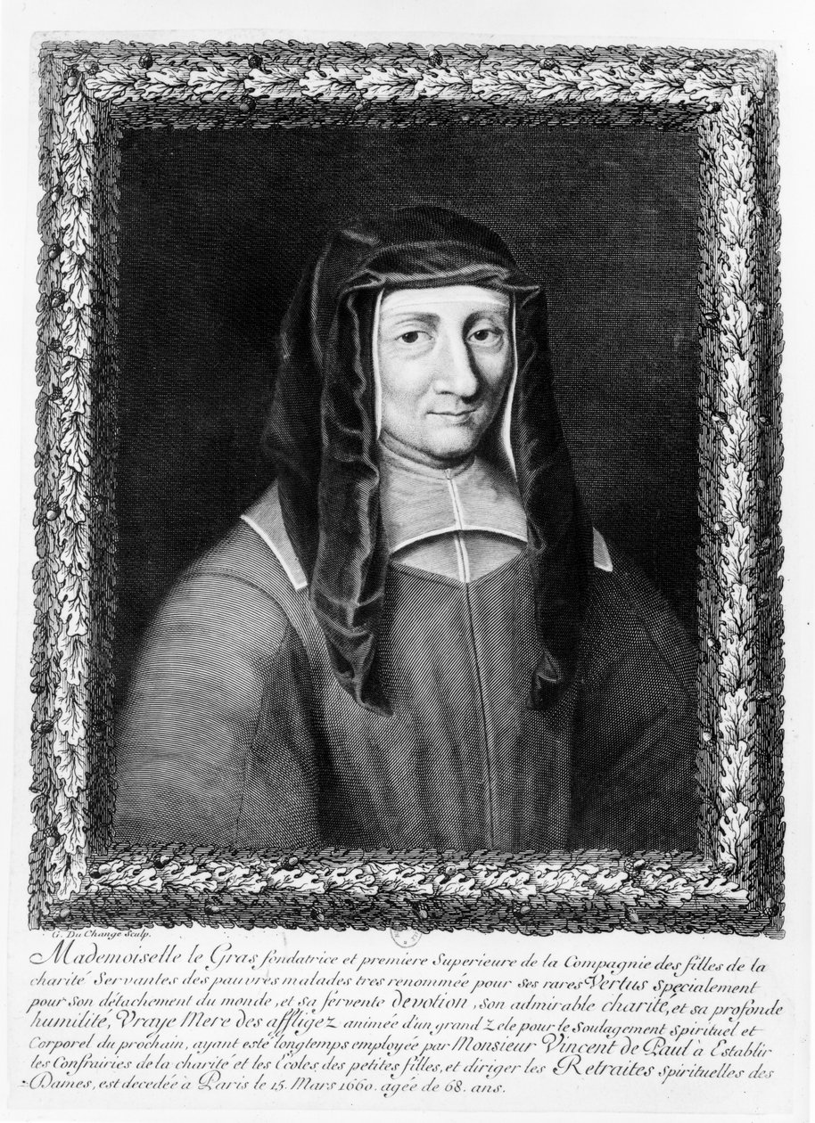 Porträtt av Louise de Marillac av Gaspard Duchange