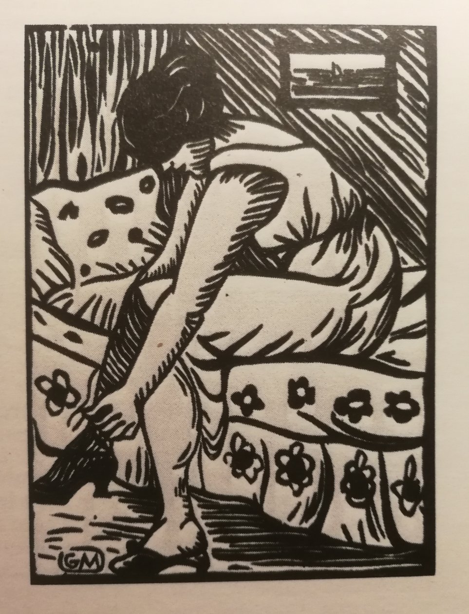 Kvinna skjuter ner, trästick, från Barbery Gallery (Paris) av Gaspard Maillol
