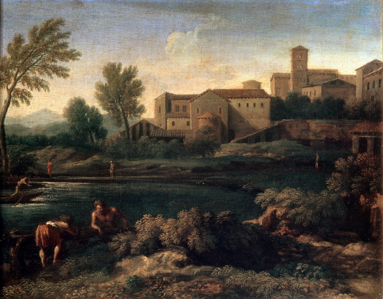 En liten stad i Latium, 1660-talet. av Gaspard Dughet