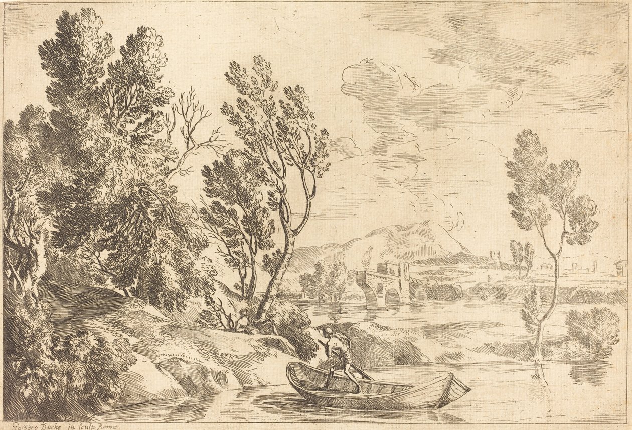 Romerskt landskap av Gaspard Dughet