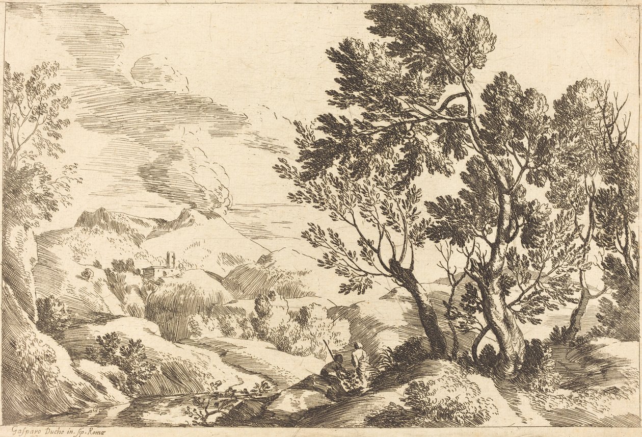 Romerskt landskap av Gaspard Dughet