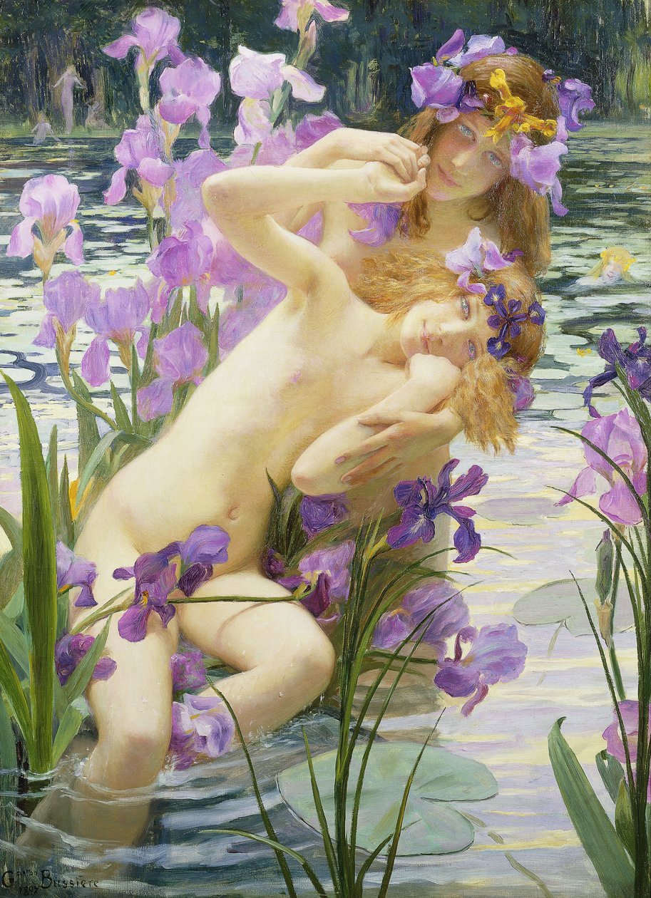 Badnymfer av Gaston Bussiere