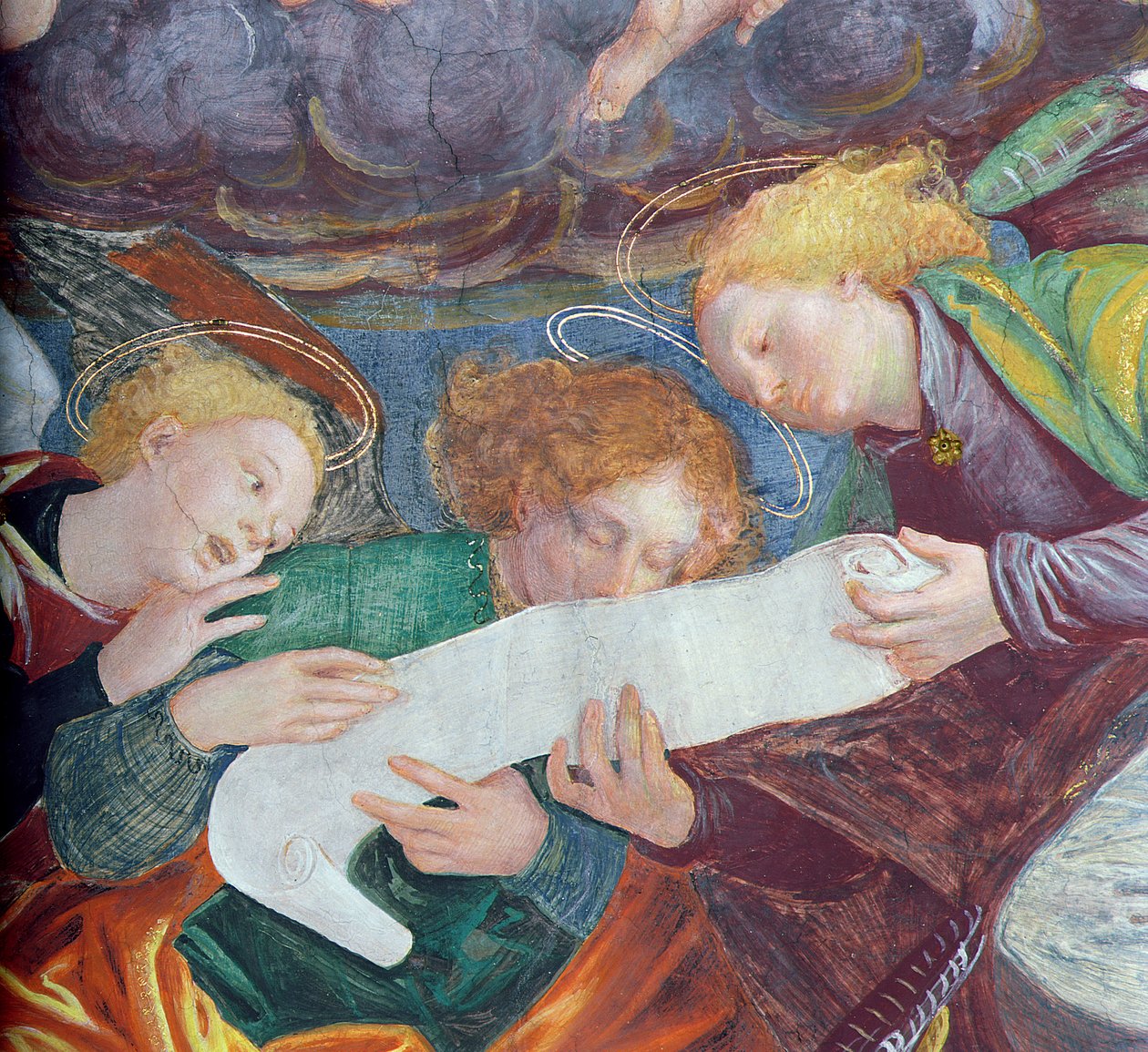 Änglarnas konsert, 1534-36 (detalj) (se 175762) av Gaudenzio Ferrari