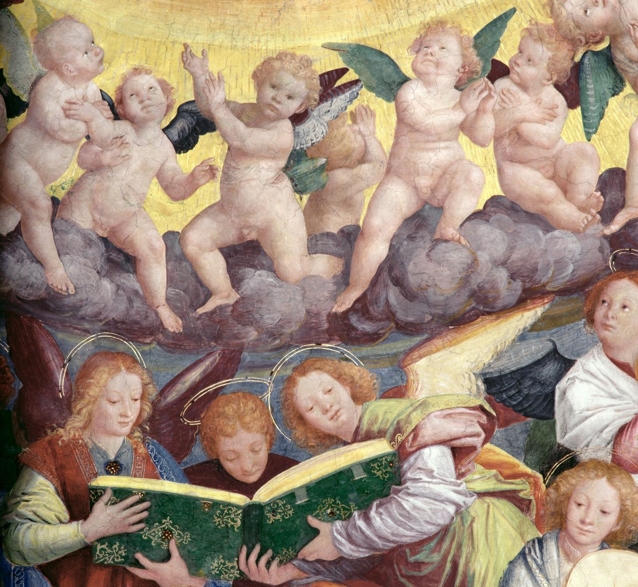 Änglarnas konsert, 1534-36 (detalj) (se 175762) av Gaudenzio Ferrari