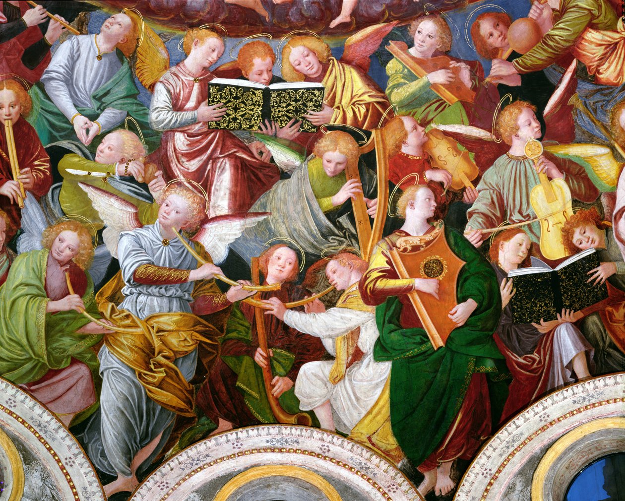 Änglarnas konsert, 1534-36 (detalj) (se 175762) av Gaudenzio Ferrari